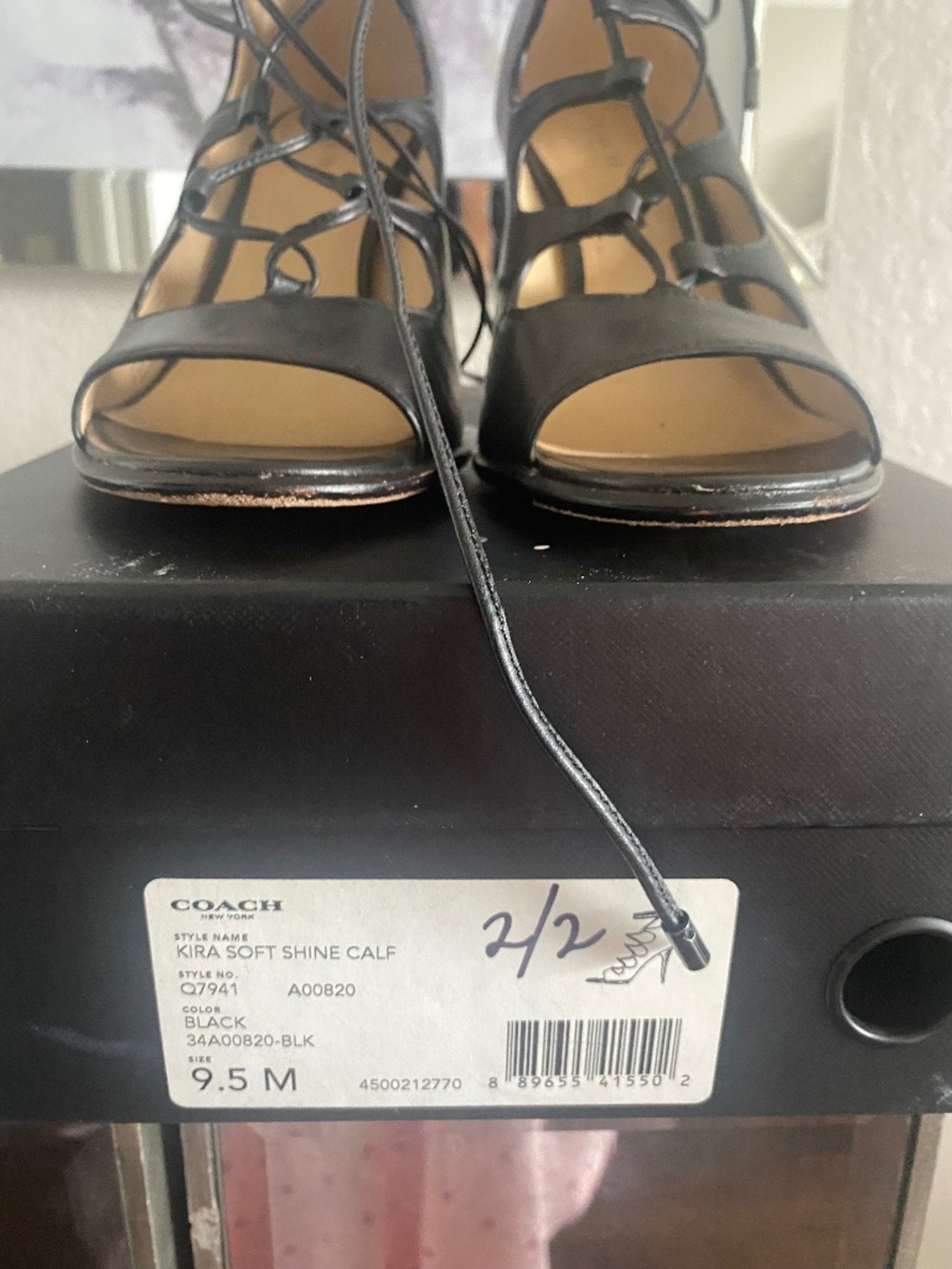 COACH KIRA GLADIATOR STYLE HEELS 9.5